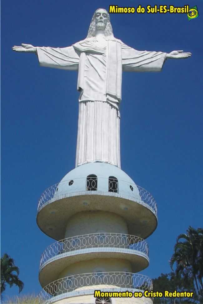 MONUMENTO AO CRISTO REDENTOR - FOTO ALBERTO RODOLFO - VISAOBRASILVIP.COM.BR CARTES POSTAIS, POR ALBERTO RODOLFO - MIMOSO DO SUL - ES