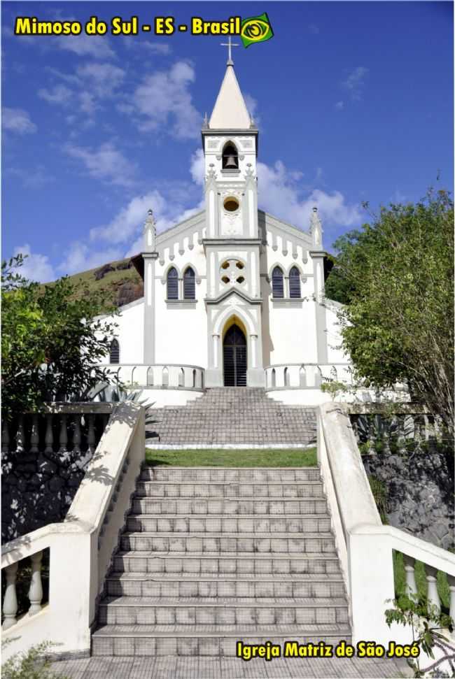 IGREJA MATRIZ DE SO JOS - - FOTO ALBERTO RODOLFO - VISAOBRASILVIP.COM.BR CARTES POSTAIS, POR ALBERTO RODOLFO - MIMOSO DO SUL - ES