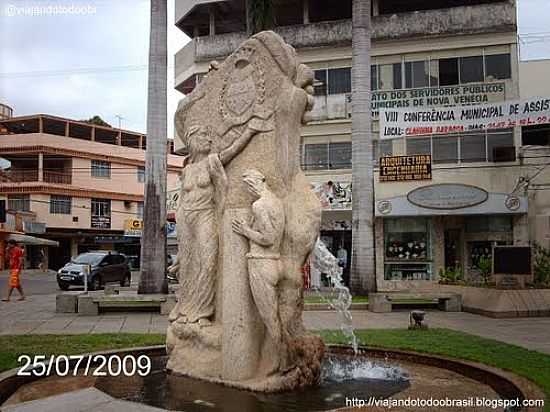 MONUMENTO NA PRAA DO IMIGRANTE EM NOVA VENCIA-ES-FOTO:SERGIO FALCETTI - NOVA VENCIA - ES