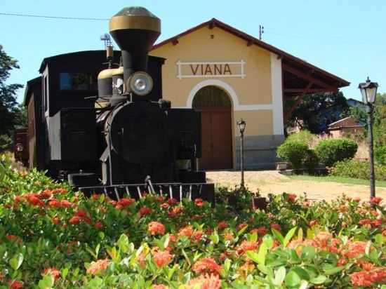 ESTAO FERROVIARIA DE VIANA CONSTRUIDA EM 1815 , POR MARCIO J SINHORELI - VIANA - ES