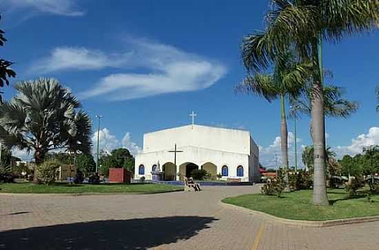 IGREJA MATRIZ DE ABADIA DE GOIS - GO - POR AROLLDO COSTA OLIVEIRA  - ABADIA DE GOIS - GO