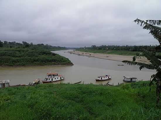 ENCONTRO DOS RIOS ACRE E PURUS EM BOCA DO ACRE-AM-FOTO:OLINTOCRISTO - BOCA DO ACRE - AM