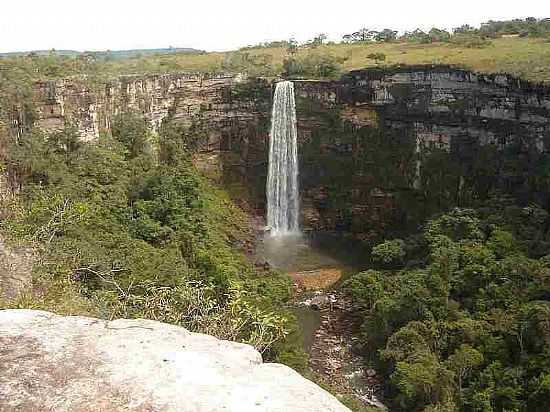 CAIAPNIA-GO-CACHOEIRA DE SO DOMINGOS-FOTO:MOCHILEIRO.TUR.BR - CAIAPNIA - GO