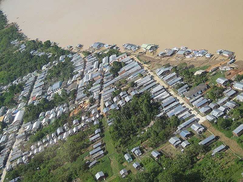 CANUTAMA-AM-VISTA AREA DA ORLA DA CIDADE-FOTO:FARES NERY - CANUTAMA - AM