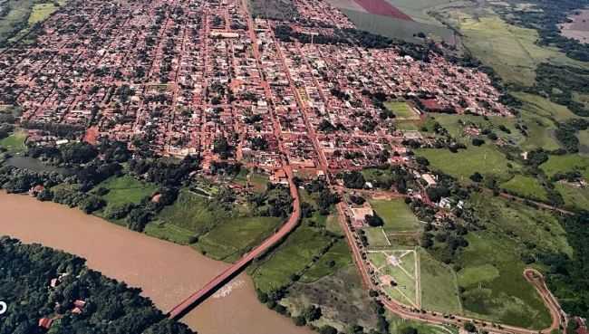 MAURILNDIA, GOIS, VISTA AREA DO RIO VERDO E CIDADE, POR IVON ROCHA LIMA - MAURILNDIA - GO
