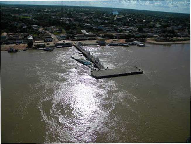 FOTO AEREA DO PORTO DE HUMAIT, POR VANDERLEI SILVA BARBOSA - HUMAIT - AM