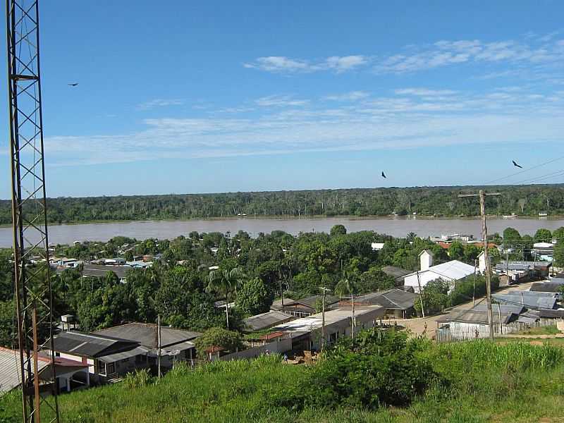 ITAMARATI-AM-CENTRO DO DISTRITO E O RIO JURU-FOTO:WILIAM BRAUN - ITAMARATI - AM