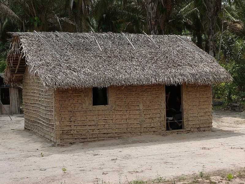 ANAJATUBA-MA-CASA DE TAIPA NO POVOADO DE FLORES-FOTO:DANIEL COELHO - ANAJATUBA - MA