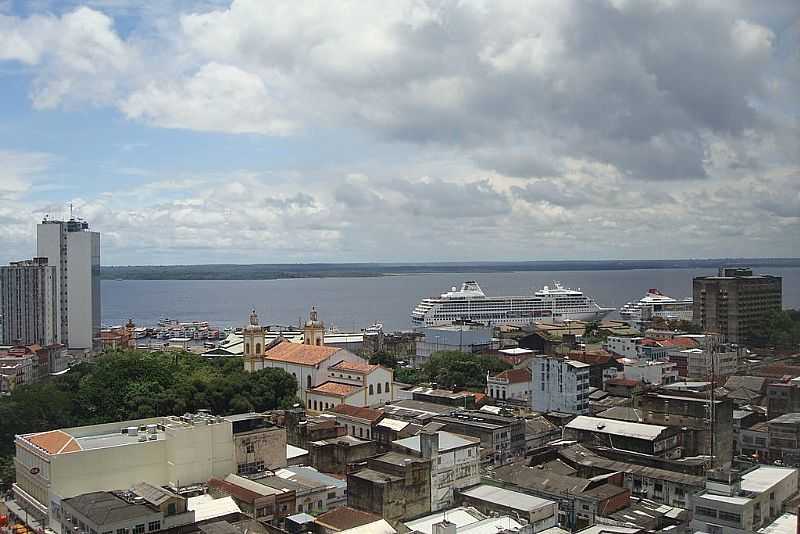 MANAUS-AM-CENTRO DA CIDADE E O RIO NEGRO-FOTO:MARCELOTEC  - MANAUS - AM