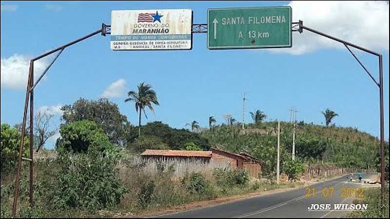 SANTA FILOMENA DO MARANHO-MA-PRTICO DE ENTRADA-FOTO:JOSE WILSON - SANTA FILOMENA DO MARANHO - MA