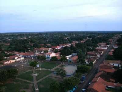 VISO AREA DA CIDADE,TENDO COMO DESTAQUE A PRAA PRINCIPAL, POR BETIANE PEREIRA - SUCUPIRA DO NORTE - MA