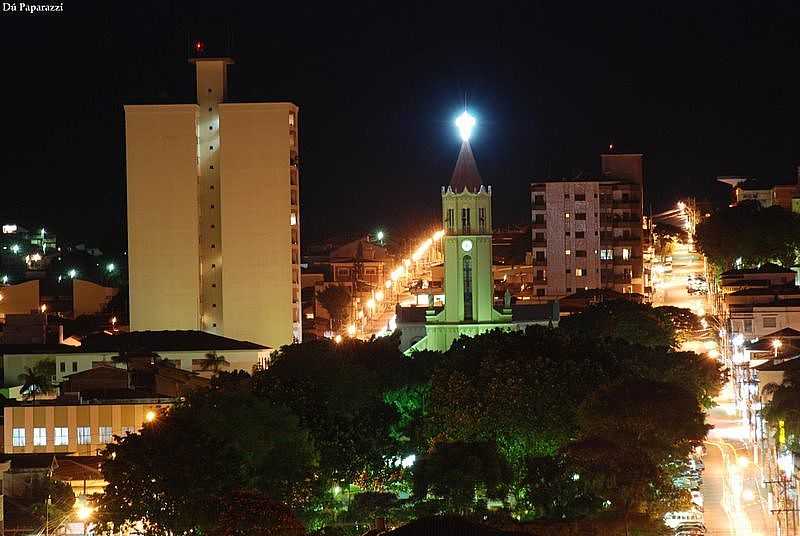 ANDRADAS-MG-VISTA NOTURNA DO CENTRO DA CIDADE-FOTO:SERGIO PATRIZI - ANDRADAS - MG