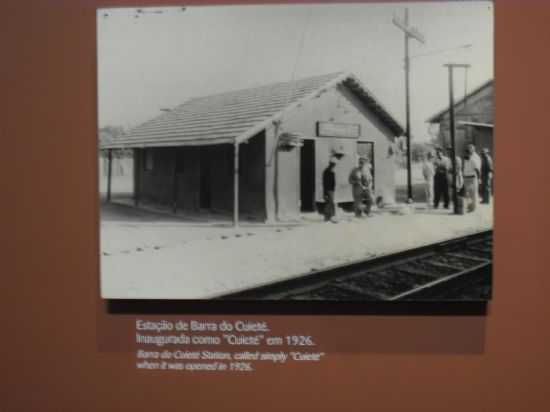 ESTAO FERROVIRIA DA BARRA DO CUIET EM 1940-FOTO: EDSON WANDER - BARRA DO CUIET - MG