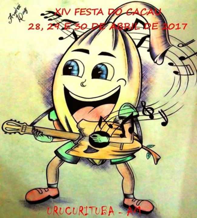 MASCOTE OFICIAL DA XIV FESTA DO CACAU - 2017 - URUCURITUBA - AM, POR FRANCISCO CARLOS - URUCURITUBA - AM