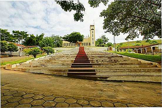 ESCADARIA DA IGREJA SO SEBASTIO-FOTO:SGTRANGEL  - CACHOEIRA ALEGRE - MG