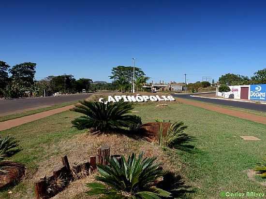 CAPINPOLIS-MG-TREVO DE ACESSO-FOTO:CARLOS ALBERTO ALVES - CAPINPOLIS - MG