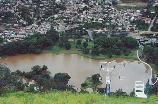 VISTA DO LAGO E TELEFRICO-FOTO:AROLDINHO DOS REIS - CAXAMBU - MG