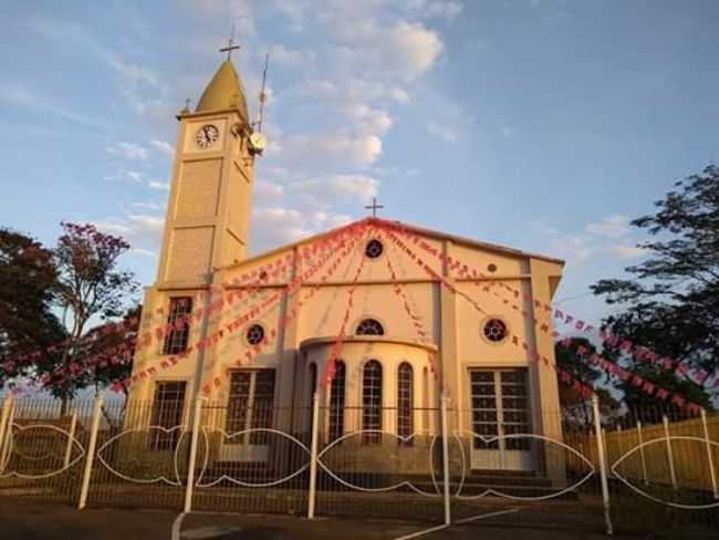 IGREJA MATRIZ, ATUAL, DEDICADA AO PADROEIRO SO JOO BATISTA, POR RICARDO CELSO DE SOUZA - DOURADINHO - MG