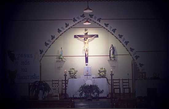 INTERIOR DA IGREJA-FOTO:NILSON GREGORIO [PANORAMIO] - ENGENHO DO RIBEIRO - MG