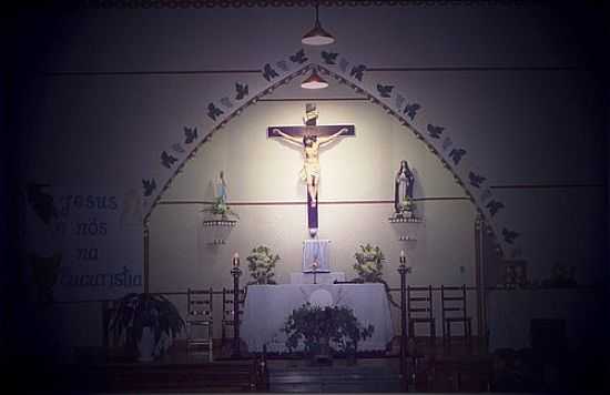 INTERIOR DA IGREJA-FOTO:NILSON GREGORIO [PANORAMIO] - ENGENHO DO RIBEIRO - MG