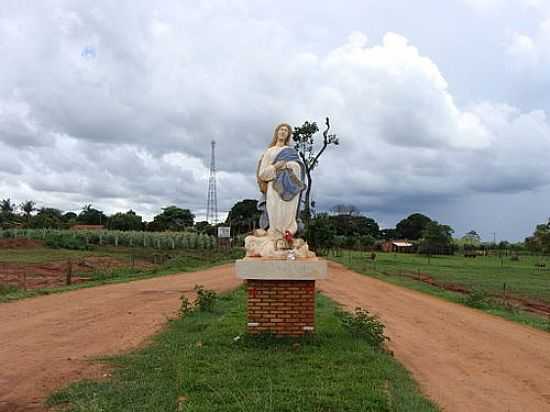 ENTRADA DO DISTRITO DE ESTRELA DA BARRA-FOTO:ANGELO MARCONDES DE  - ESTRELA DA BARRA - MG