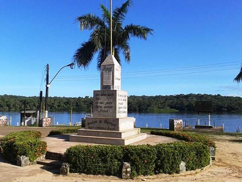 OIAPOQUE-AP-MONUMENTO AQUI COMEA O BRASIL-FOTO:ALAN KARDEC - OIAPOQUE - AP