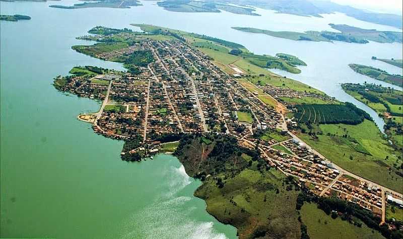 GUAP-MG-LAGO DE FURNAS E A CIDADE-FOTO:PMGUAP - GUAP - MG