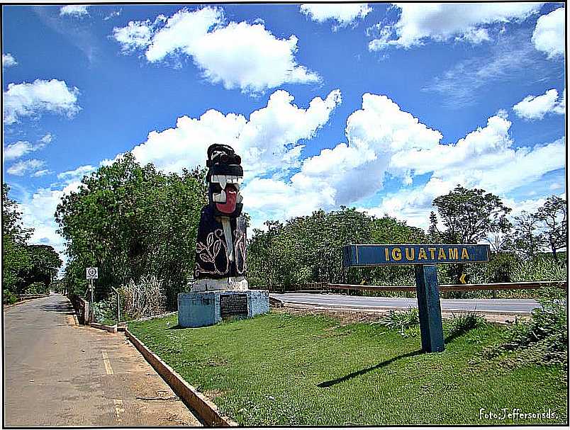 IGUATAMA-MG-CARRANCA SMBOLO NA ENTRADA DA CIDADE-FOTO:JEFFERSONSDS - IGUATAMA - MG