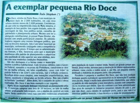 SOBRE RIO DOCE, POR FRED SARAIVA LANNA - RIO DOCE - MG