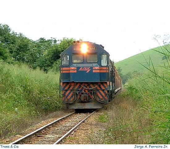 TREM EM SANTA F-FOTO:JORGE A. FERREIRA JR  - SANTA F DE MINAS - MG