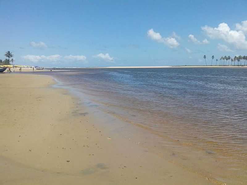 BARRA DO JACUIPE-BA-O RIO E O MAR-FOTO:WWW.TRIPADVISOR.COM.BR - BARRA DO JACUPE - BA