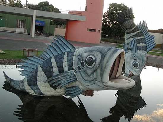 MONUMENTO AO TUCUNARS EM BATAGUASSU-MS-FOTO:RICARDO MERCADANTE - BATAGUASSU - MS