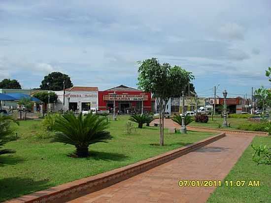 VISTA PARCIAL DA PRAA CENTRAL DE BRASILNDIA-FOTO:ANFENE - BRASILNDIA - MS