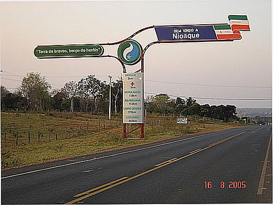 PRTICO DE ENTRADA DE NIOAQUE-FOTO:JUVENAL COELHO RIBEI - NIOAQUE - MS