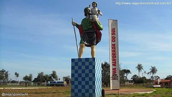 NOVA ALVORADA DO SUL-MS-IMAGEM EM HOMENAGEM  SO CRISTVO NA ENTRADA DA CIDADE-FOTO:SERGIO FALCETTI - NOVA ALVORADA DO SUL - MS