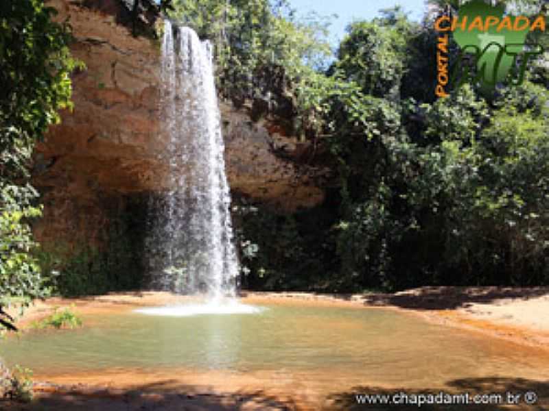 GUA FRIA-MT-CACHOEIRA DO PINGADOR-FOTO:WWW.CHAPADAMT.COM.BR - GUA FRIA - MT