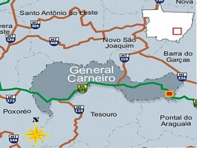 MAPA DE LOCALIZAO - GENERAL CARNEIRO - MT