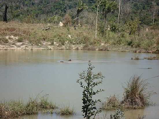 PARANATA-MT-REA PS-GARIMPO DE OURO EM PEQUENO AFLUENTE DO RIO TELES PIRES-FOTO:MEDH - PARANATA - MT