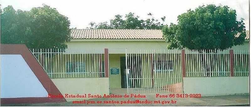 PLACA DE SANTO ANTNIO-MT-ESCOLA ESTADUAL SANTO ANTNIO DE PDUA-FOTO:FACEBOOK - PLACA DE SANTO ANTNIO - MT