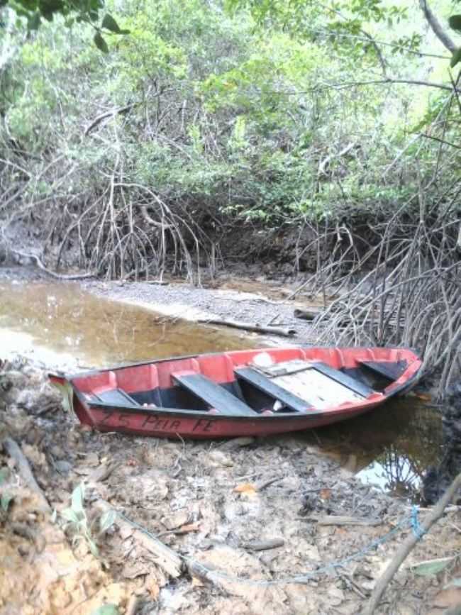 CANOA EM PORTO DOS MONTEIROS EM ARAQUAIM., POR SAMUEL SOSHA - ARAQUAIM - PA