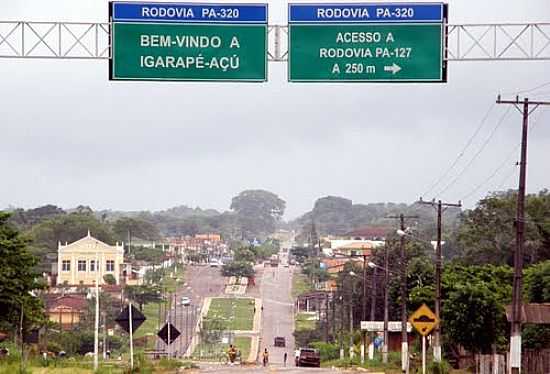 ENTRADA E VISTA PARCIAL DA CIDADE DE IGARAP-AU-FOTO:HAELSONVALE - IGARAP-AU - PA