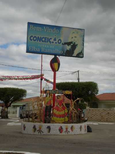 PLACA NA ENTRADA DA CIDADE DE BOAS VINDAS, POR CINTHIA LEITE - CONCEIO - PB