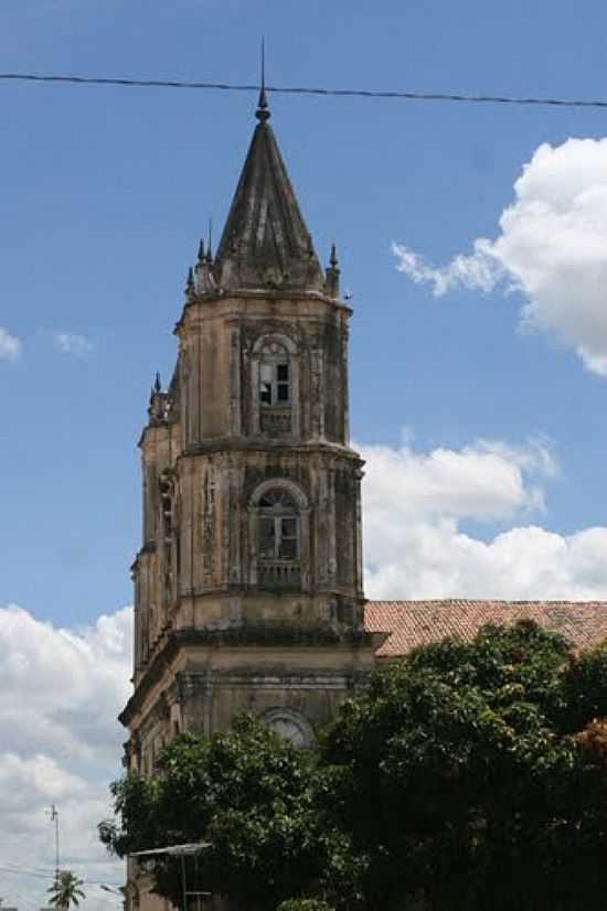 TORRE DA IGREJA DE CRUZ DO ESPRITO SANTO-PB-FOTO:JULIO MORAES - CRUZ DO ESPRITO SANTO - PB