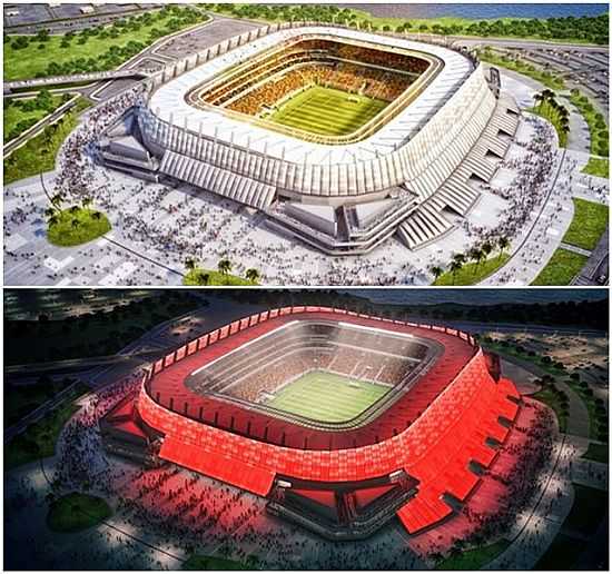 RECIFE-PE-TECNOLOGIA DE CORES NA ARENA PERNAMBUCO-FOTO:WWW.COPA2014.GOV.BR - RECIFE - PE