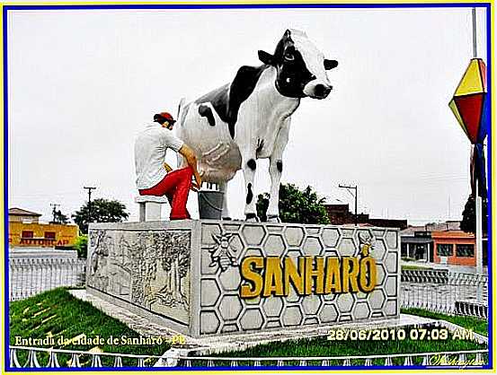 ENTRADA DA CIDADE DE SANHAR-PE-FOTO:WLUIZ - SANHAR - PE