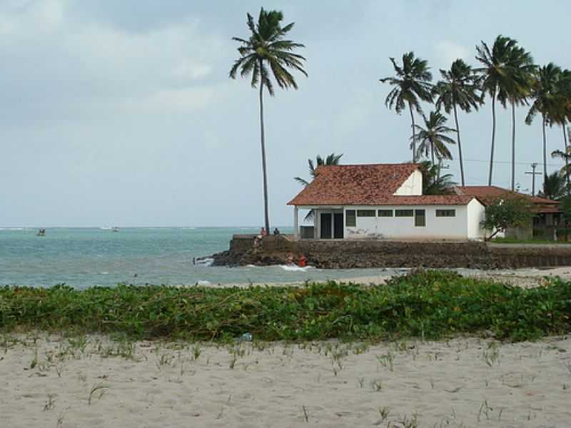 SO JOS DA COROA GRANDE-PE-CASA NA PRAIA-FOTO:WWW.CIDADE-BRASIL.COM.BR - SO JOS DA COROA GRANDE - PE