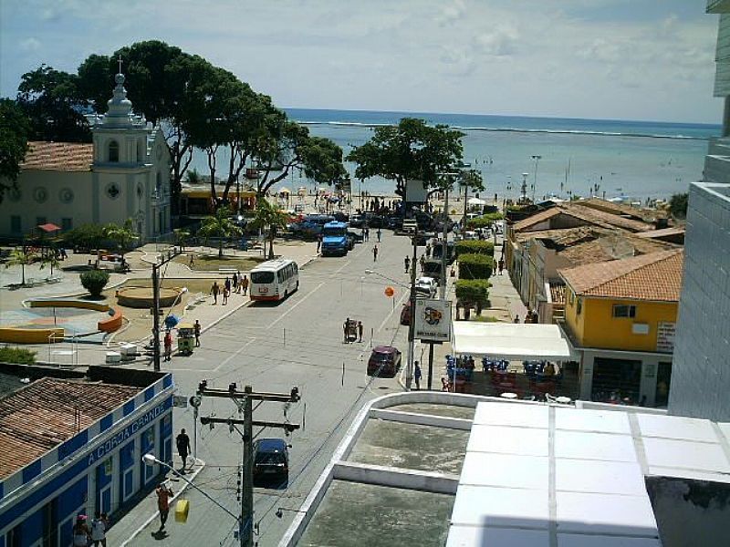 SO JOS DA COROA GRANDE-PE-VISTA PARCIAL DA CIDADE E O MAR-FOTO:AROLDO ACIOLY - SO JOS DA COROA GRANDE - PE