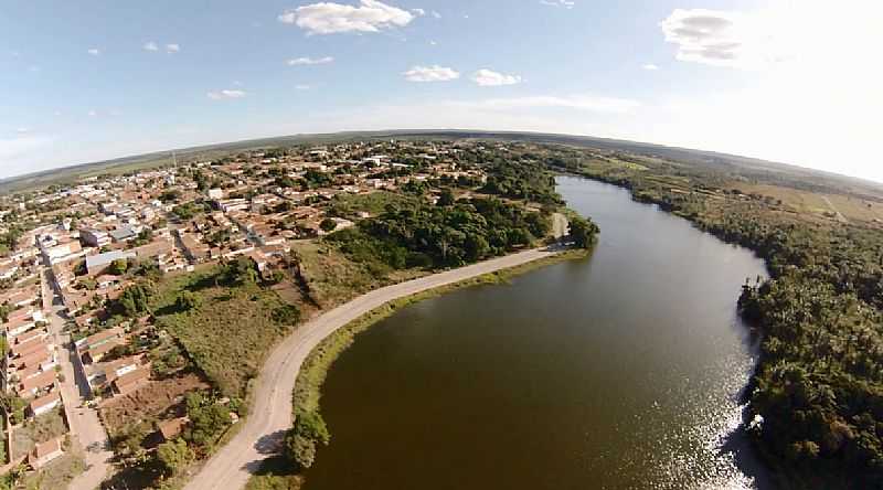 GUA BRANCA-PI-VISTA AREA DO AUDE E A CIDADE-FOTO:WWW.MPIAUI.COM  - GUA BRANCA - PI