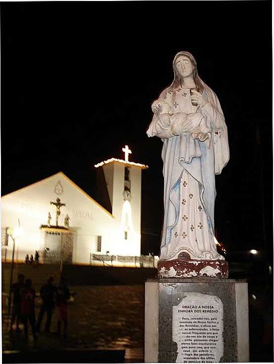 IGREJA MATRIZ E A IMAGEM DE N.S. DOS REMEDIOS, POR ECLEUTON ROCHA FILHO  - BURITI DOS LOPES - PI