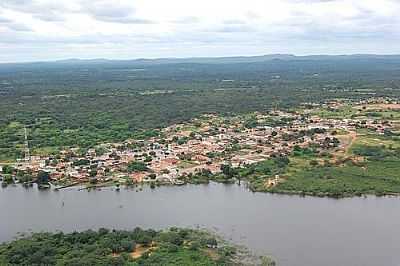 VISTA AEREA DO AUDE DE DIRCEU DO ARCOVERDE, POR MARIALUCIAALMEIDA. - DIRCEU ARCOVERDE - PI